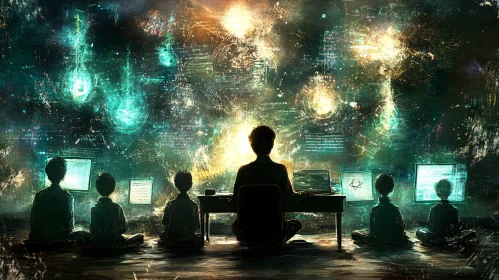 Children Coding in a Futuristic Classroom