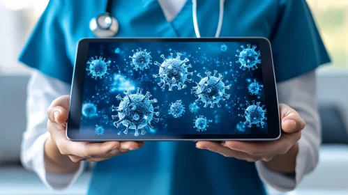 Virus Visualization on Digital Tablet