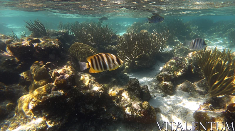 Marine Life in Clear Ocean Waters AI Image