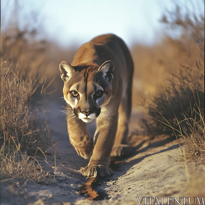 Mountain Lion Portrait AI Image