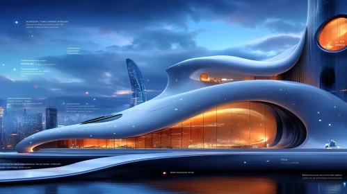 Innovative Futuristic Building in a City