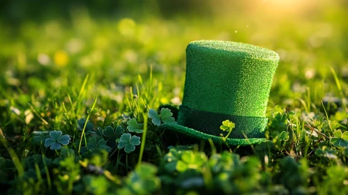 Lucky Green Hat in Clover Field