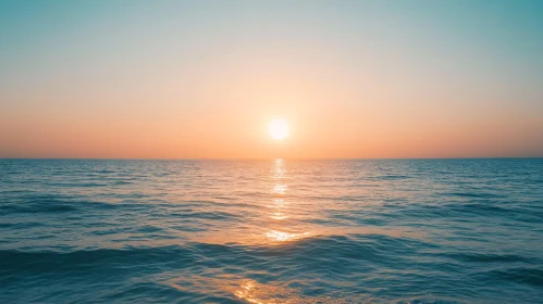 Tranquil Sunset Over the Ocean