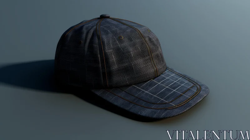 Detailed 3D Model of a Checkered Baseball Cap | Fashion Art AI Image