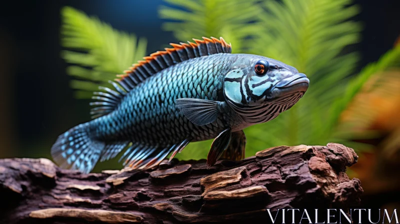 Exotic Fish in Junglecore Setting: An Intense Visual Exploration AI Image