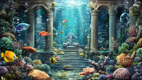 Submerged Ruins and Marine Life