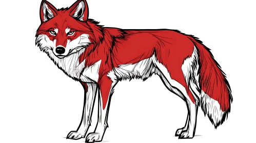 Fox in Red and White