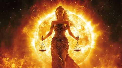 Zodiac Sign Libra with Scales