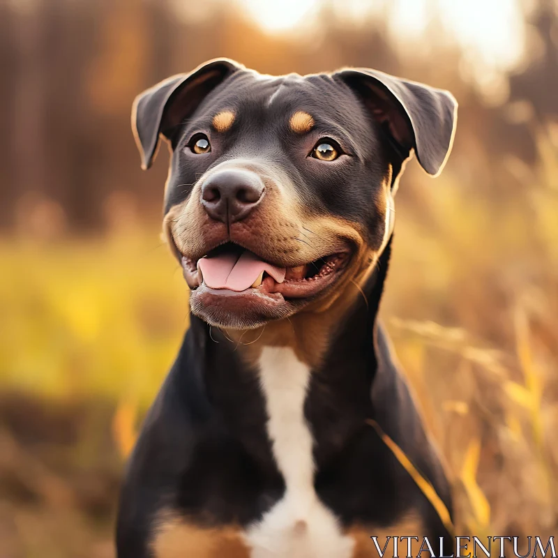 Happy Dog in Natural Setting AI Image