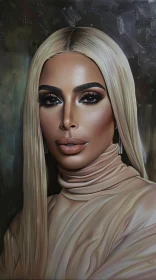 Kim Kardashian Fashion Portrait