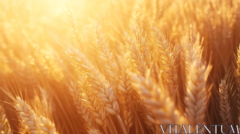 Sunlit Wheat Field AI Image