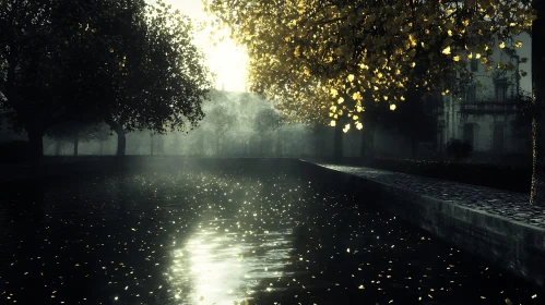 Peaceful Water Reflection in the Park