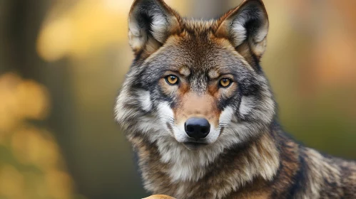 Close-Up of a Majestic Wolf