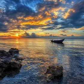 Golden Sunset over Calm Waters