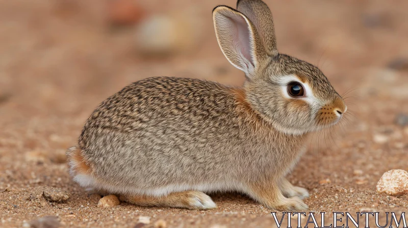 Close-up of a Wild Rabbit AI Image