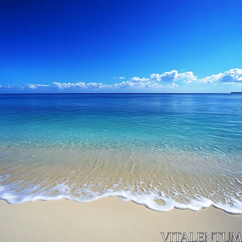 AI ART Azure Waters and White Sands Beach