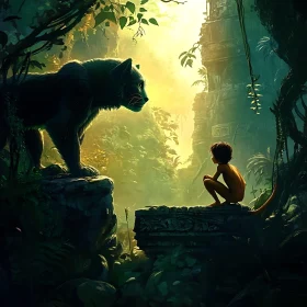 Wilderness Meeting: Boy and Cat