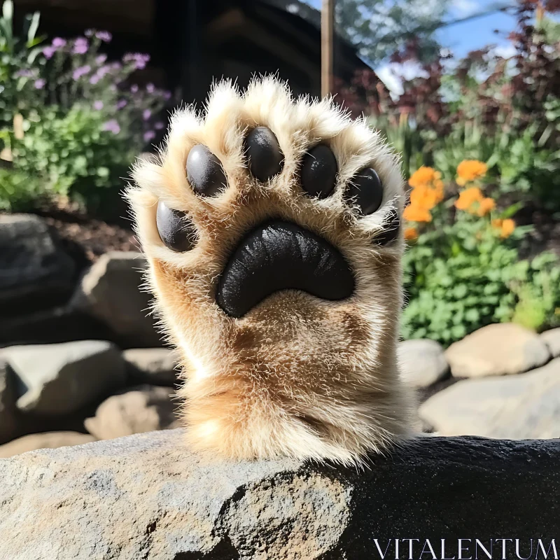 Close-Up of a Cat Paw AI Image