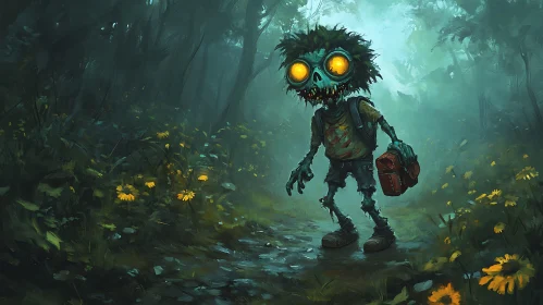 Cartoon Zombie Forest Walk