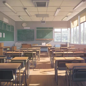 Bright Classroom Interior