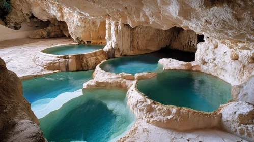 Stunning Limestone Formation with Geothermal Pools