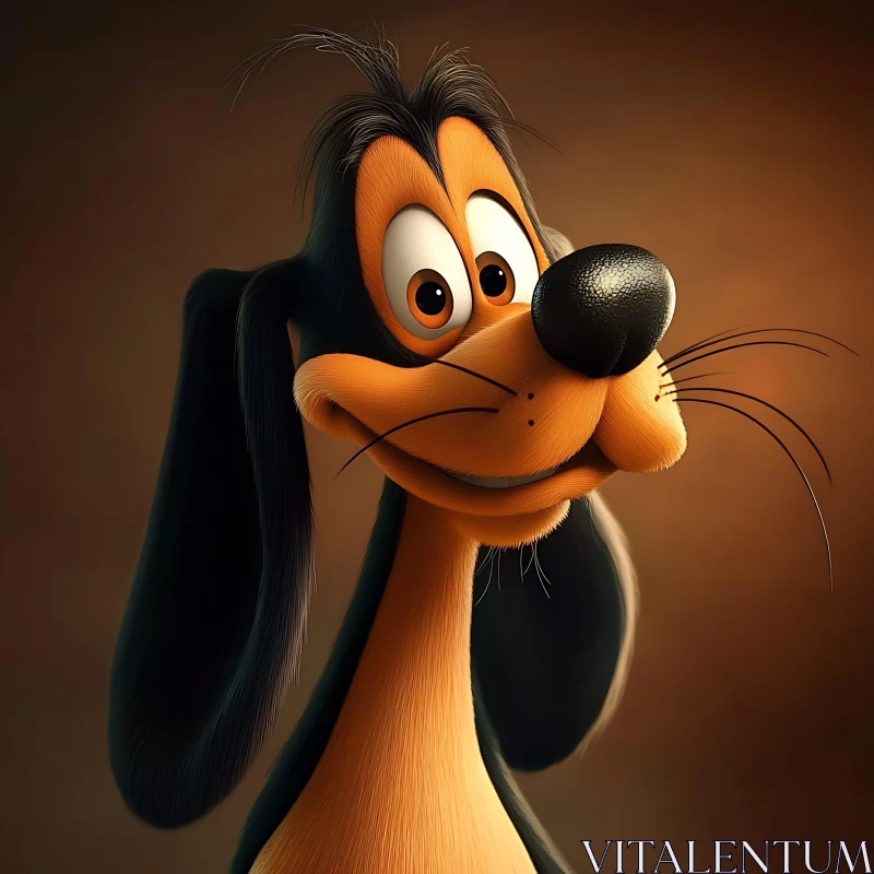 Whimsical Animated Dog Character AI Image