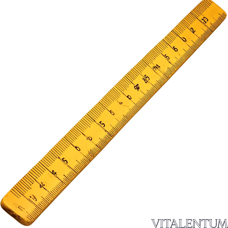 AI ART Antique Ruler Close-Up