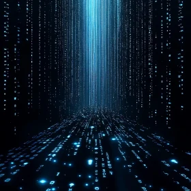 Luminous Data Stream in the Digital Void