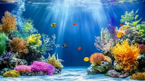 Underwater World with Vibrant Coral Reef