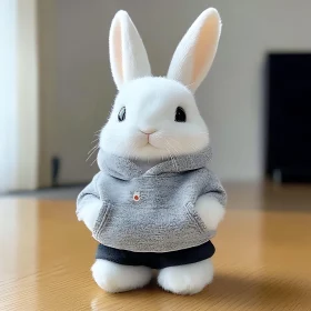 Charming Bunny with Hoodie