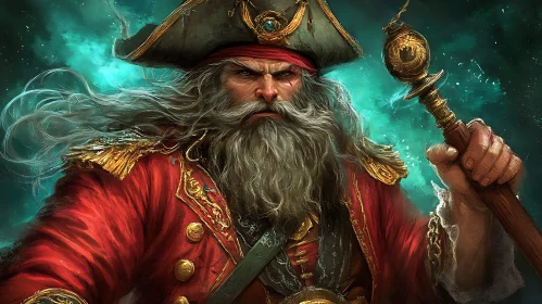 Pirate Captain with Intense Gaze