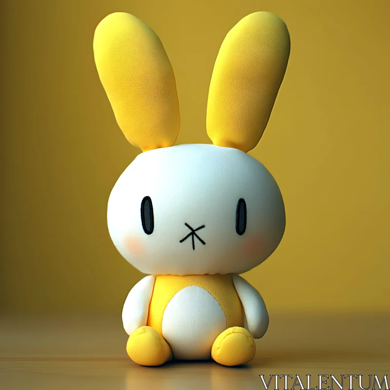 AI ART Cute Bunny Toy Illustration