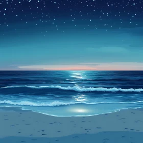 Starry Night Ocean View