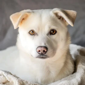 Cute White Dog Portrait