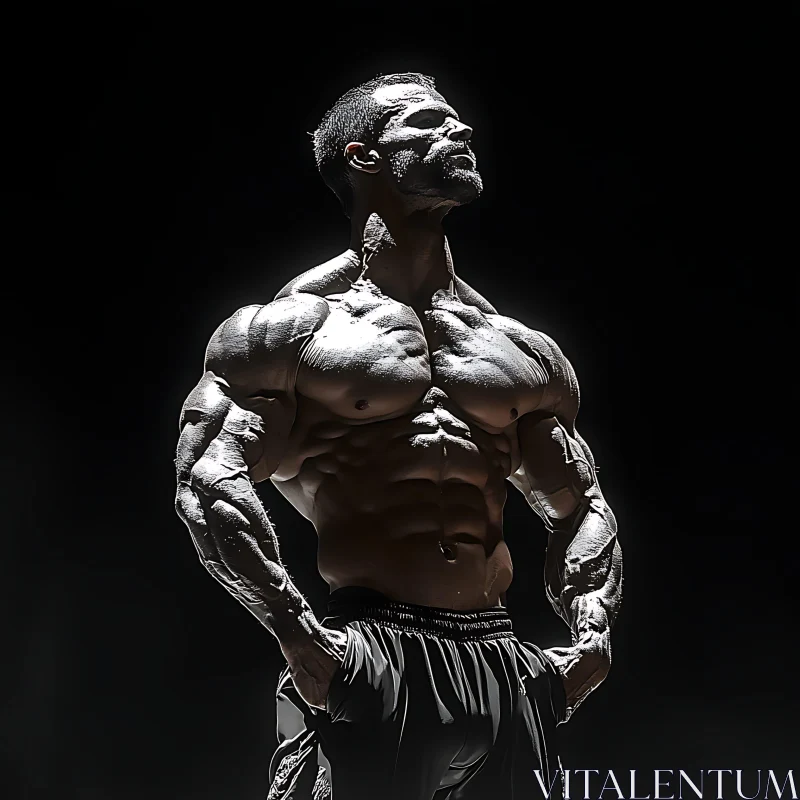 AI ART Strength and Definition: A Bodybuilding Image