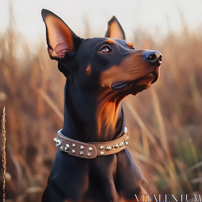 Doberman in Nature AI Image