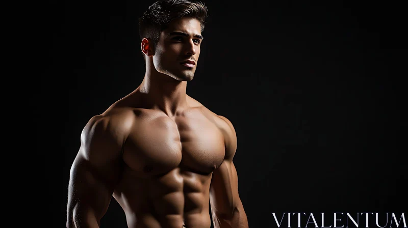 AI ART Male Fitness Model Portrait