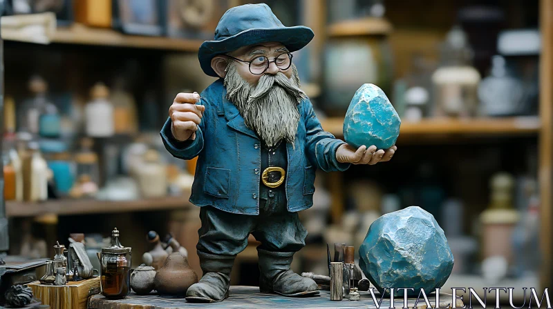 AI ART Fantasy Character Holding a Gem