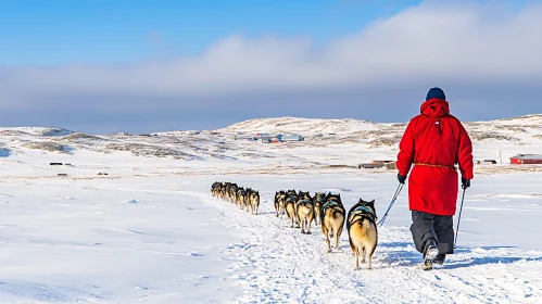 Winter Sledding Adventure with Huskies