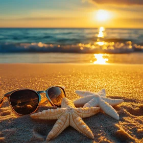 Seaside Still Life at Sunset