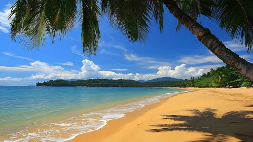 Seaside Paradise with Palm Trees