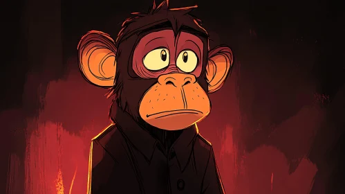 Curious Cartoon Monkey