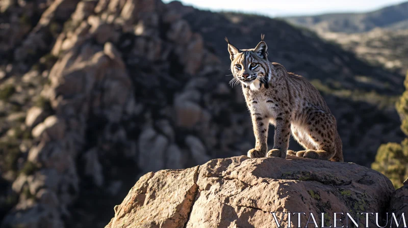 Wild Bobcat Portrait AI Image