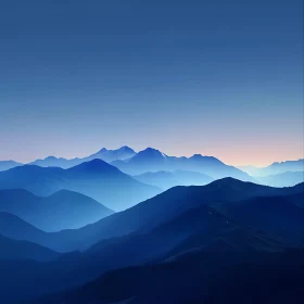 Tranquil Blue Mountain Landscape