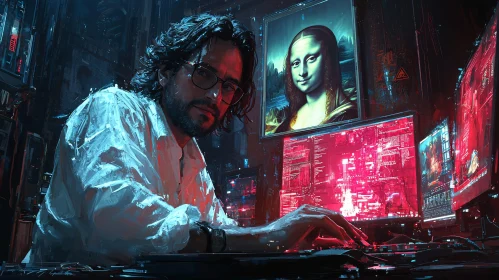 Modern Hacker with Classic Art