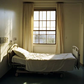 Sunlit Hospital Room Interior