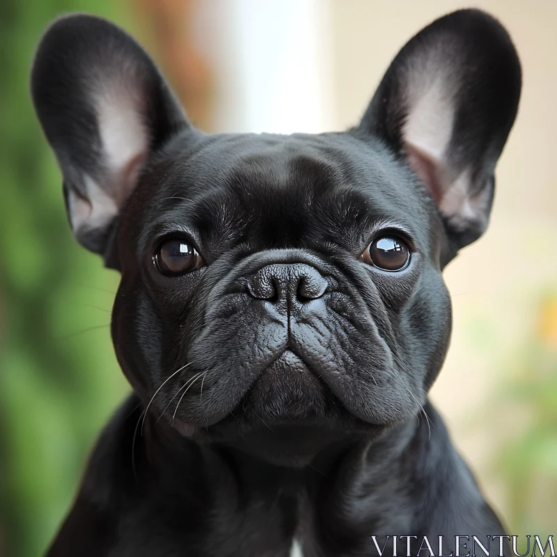 Charming French Bulldog Portrait AI Image