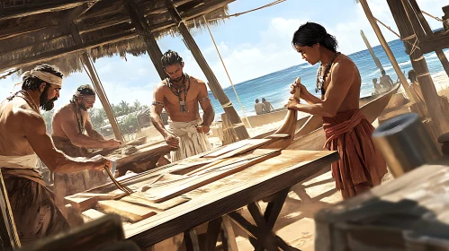 Traditional Boat Crafting on the Beach