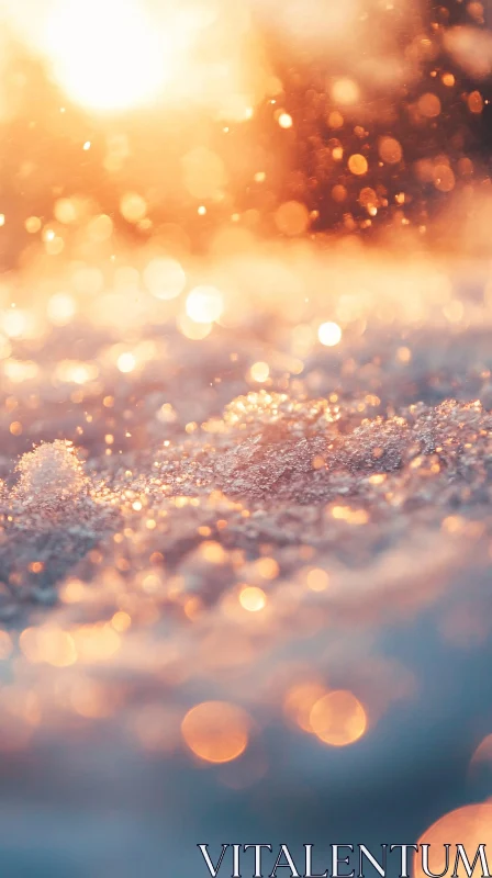 AI ART Warm Glow on Winter Frost