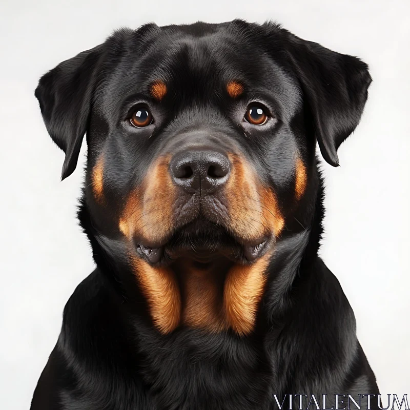 AI ART Expressive Rottweiler Pet Portrait